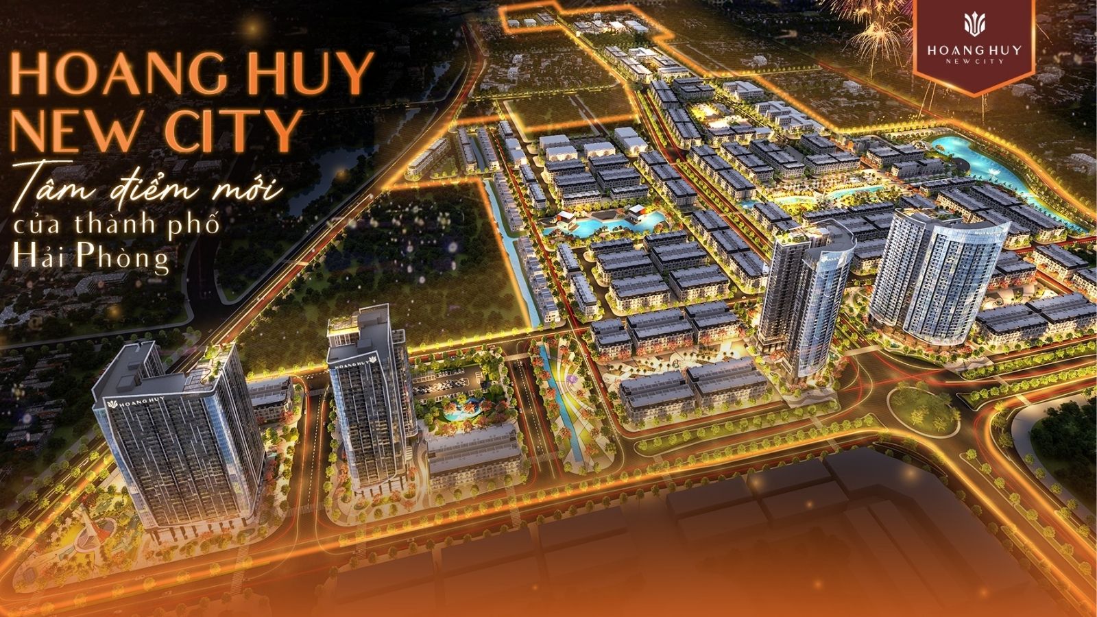 Phối cảnh tổng thể dự án Hoàng Huy New City