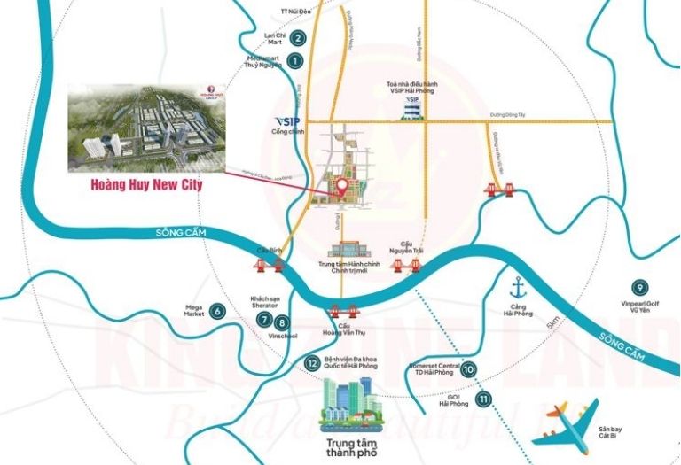 Vị trí dự án Hoàng Huy New City Giai Đoạn 2