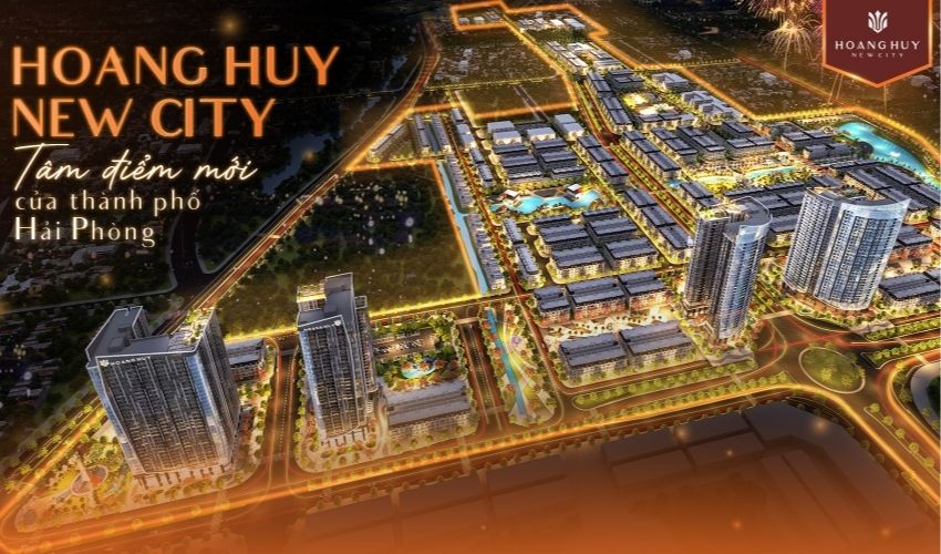 Phối cảnh tổng thể khu đô thị mới Hoàng Huy New City