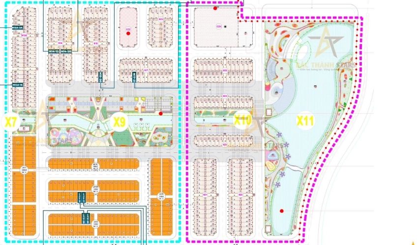 Mặt bằng thiết kế vị trí Liền kề Hoàng Huy New City