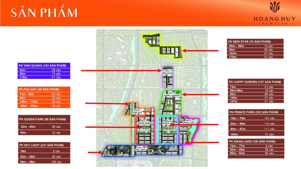Mặt bằng thiết kế Hoàng Huy New City Thuỷ Nguyên