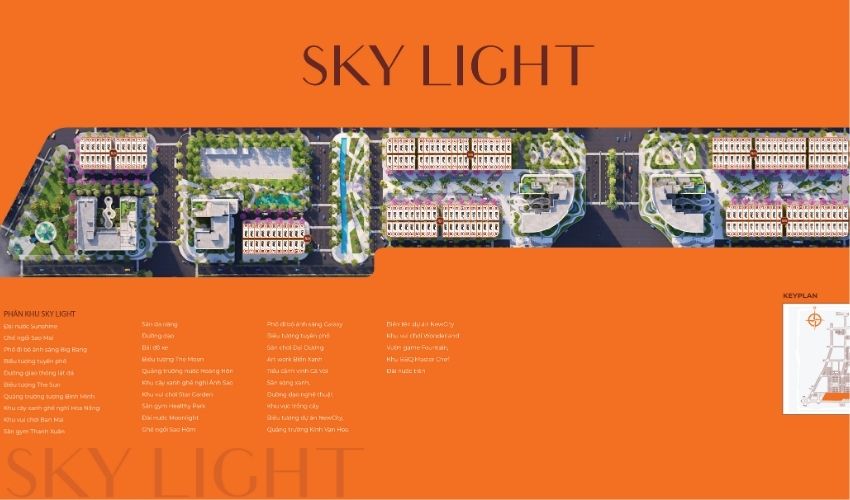 Chung cư Hoàng Huy New City nằm trong phân khu Sky Light